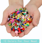 12 Colors Thumb Tacks 264PCS Plastic Round Head Thumbtack Metal Flat Push Pins - Image 9