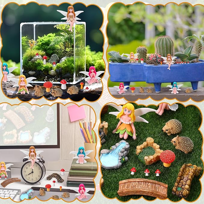 28Pcs Fairy Garden Accessories, Miniature Garden Ornaments Landscape - Image 4