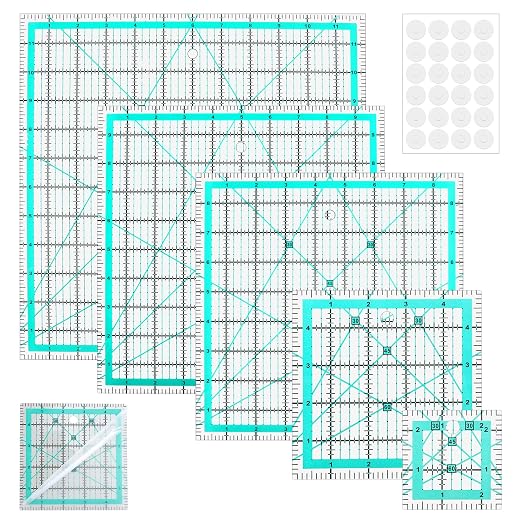 Quilting Rulers, 5 Square Quilting Templates by Hariendny
