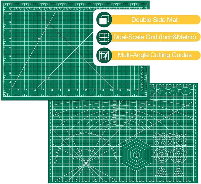 5 Packs Self Healing Cutting Mat Bulk 12"x18" Rotary Cutting Sewing Mats A3 | - Image 4