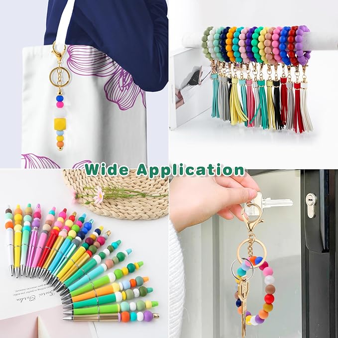 300Pcs Silicone Beads 9mm Mix Color, Bulk Silicone Beads 9mm - Image 6