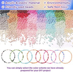 Funtopia 3mm Seed Beads Matte, 39 Colors Frosted Seed Beads - Image 2
