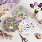Embroidery Kit for Adult Beginners, 3 Pack Embroidery Stitches Practice Kit to - Image 5