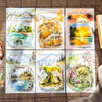Yoksas Travel Sea Beach Nature Outdoor Watercolor Scenery Stickers by YOKSAS