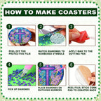 8-Pack Diamond Art Coaster Kit - Image 7