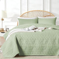 akkialla King/Cal King Size Quilt Bedding Set, Sage Green Lightweight by akkialla
