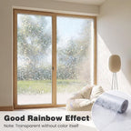 Stained Glass Window Privacy Film, 3D Rainbow Static Cling, Non-Adhesive UV - Image 3