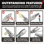 C&T 3-Piece Jewelry Pliers Set, Jewelry Making Tools Kit, Micro Jewelry Plier - Image 5
