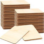 HOIGON 100 PCS Rectangle Unfinished Wood Pieces, 4 x 6 Inch Blank Basswood by HOIGON