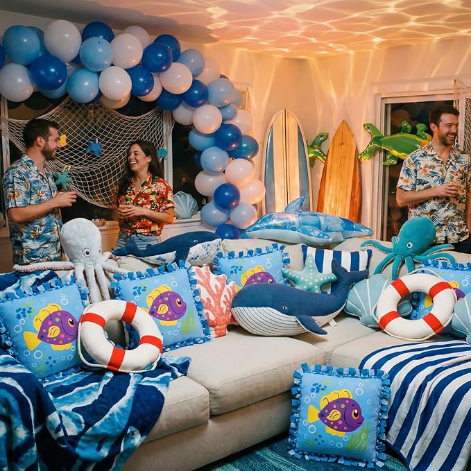 Chunful 6 Sets Under the Sea Tied Pillow Craft Kit DIY Underwater Animals - Image 5