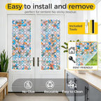 OHTMERU 3D Stained Glass Window Privacy Film, Heat Control UV Blocking Static - Image 5