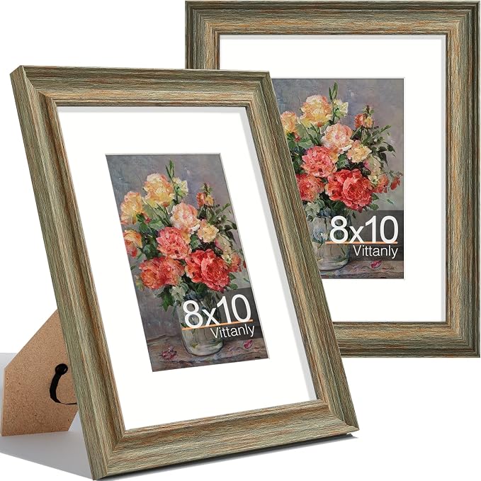 Vittanly 8x10 Picture Frames Set of 2, Ornate Vintage Photo Frame by Vittanly