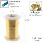 The Beadsmith Wire Elements 24-Gauge Lacquered Tarnish-Resistant Copper Wire - Image 4