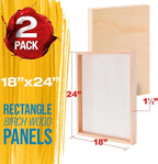 U.S. Art Supply 18" x 24" Unfinished Cradled Wood Panels - Image 2