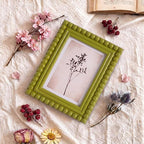1 Pack 5 x 7 Picture Frame, Wood Beaded Boho Photo Frame, Vintage Photo Display - Image 5