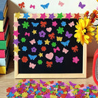 700 Pcs Glitter Foam Stickers, Butterfly & Flower & Bow Shapes Stickers - Image 7