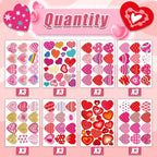 24 Sheets of Valentines Day Heart Stickers - Image 2