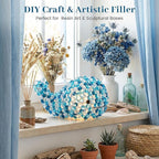 DomeStar 500PCS Assorted Blue Fake Ice Rocks Vase Fillers, Aquarium Gravels - Image 6