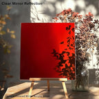12x12 Inches Deep Red Mirror Acrylic Sheet – 2 Pcs Reflective Acrylic Panel - Image 2