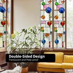 Original Hand Drawn Faux Stained Glass Window Film, Double-Sided Texture Static - Image 6