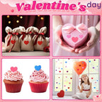 600Pcs Foam Heart Stickers Valentine's Day Glitter Love Sticker | 3 Sizes - Image 6
