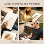 Artist’s Sketchbook Hardcover – 200GSM Very Thick Paper – Large, Spiral Sketch - Image 8
