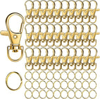 LEOBRO 60PCS Lobster Claw Clasps and Key Rings, Jewelry Making, Art Crafts by LEOBRO
