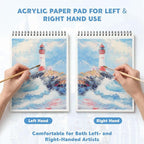 Acrylic Paper Pad 8.5 x 11 in, 25 Sheets, Top Spiral Bound | Heavy 246Lb Paper - Image 4