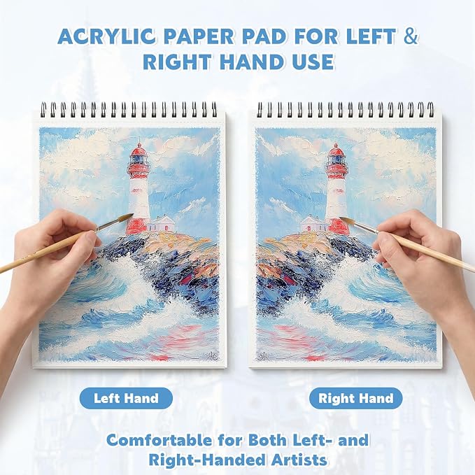 Acrylic Paper Pad 8.5 x 11 in, 25 Sheets, Top Spiral Bound | Heavy 246Lb Paper - Image 4
