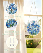 Acrylic Puzzle Suncatcher, Flower of Memory Blue Sun Catcher - Image 7