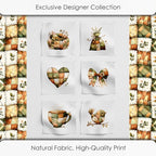 Rustic Patchwork Cotton Fabric Panel – 6 Designs + Bonus Patchwork Sheet - Image 5