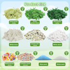 QUOZUO Scenery Basing Material Kit, 10 Pack Fairy Garden Miniatures Accessories - Image 2