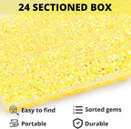 32000Pcs Yellow Rhinestones for Bedazzling, 6mm Flatback Gems Bedazzle Kit - Image 3