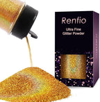 Renfio Holographic Ultra Fine Glitter Powder Metallic Resin Glitter 2.11 Oz PET by Renfio
