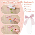 Yeaqee 100 Pcs Acrylic Bookmark Blanks Clear Bookmarks Acrylic Tags - Image 5