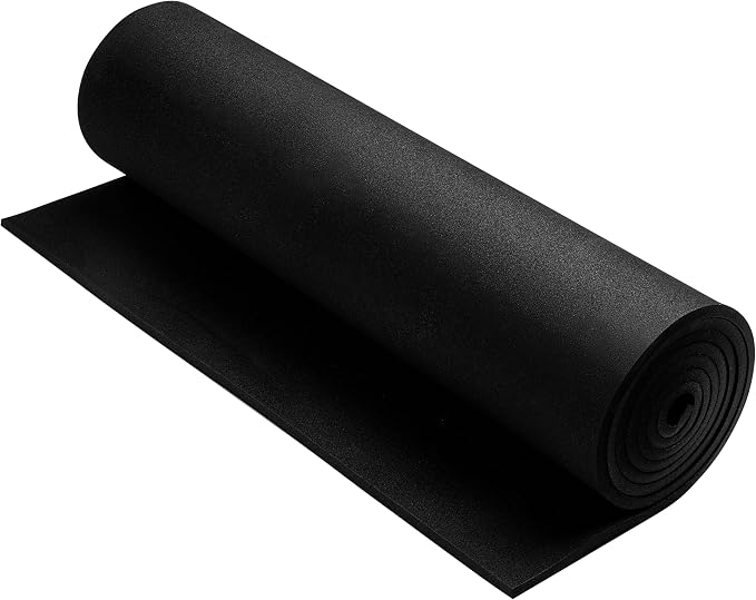AMZQNART EVA Foam 4mm, Cosplay Foam 16x59 inch Black, High Density 90 kg/m³ by AMZQNART