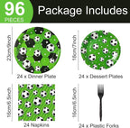 Soccer Party Supplies for 24 Guests Soccer Party Plates and Napkins Party - Image 2