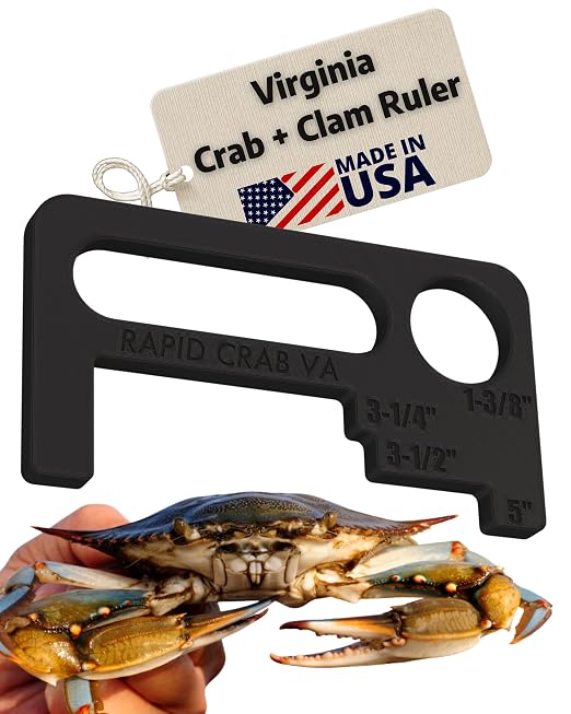 Crab Measurement Tool for Blue Crabs & Clams | VA Regulation 3.25-3.5" Peeler by SupplySons