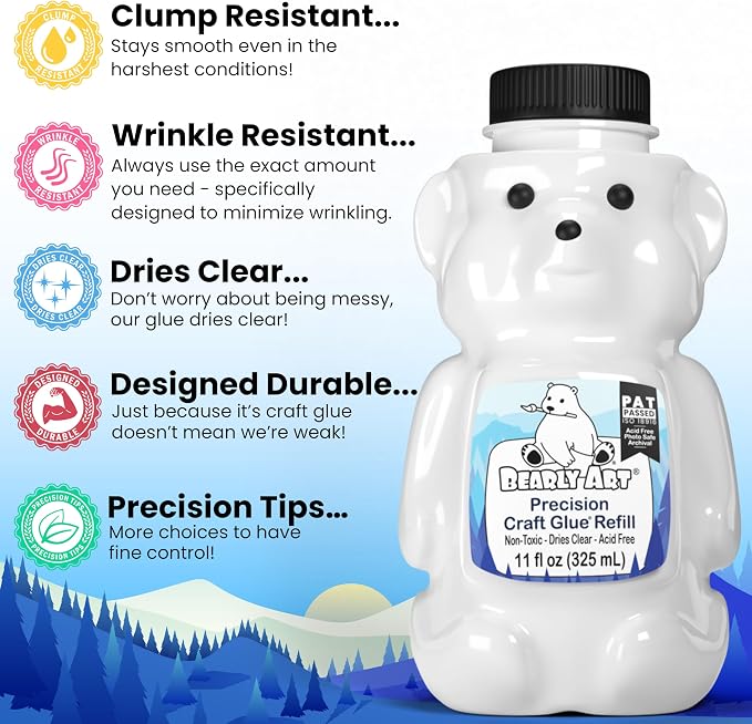 Bearly Art Precision Craft Glue 11fl oz Refill - Image 2