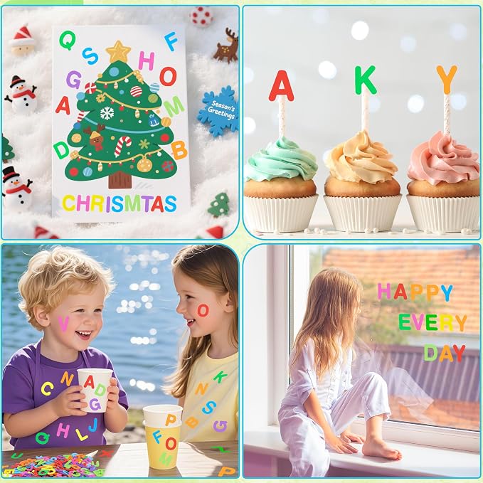 1300Pcs Foam Stickers, 8 Colors Foam Letter Stickers - Image 6