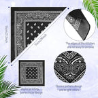 100 Pack Bandanas Unisex Paisley Bandanas Bulk Multi Purpose Cowboy Head Wrap - Image 3