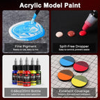 Smallbudi 32 Colors Model Paint Set 20ml/0.6oz Miniature Acrylic Paint | - Image 6