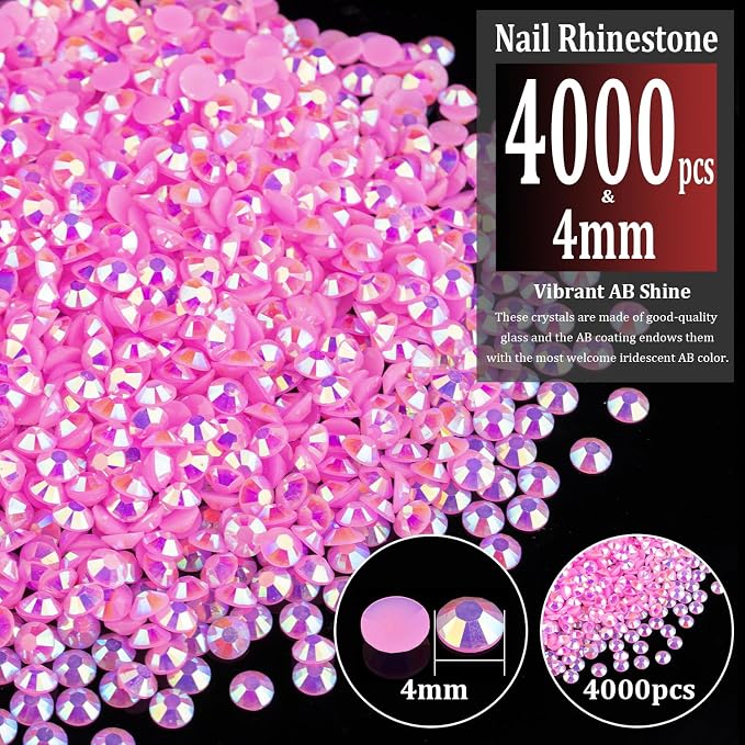 4000pcs 4mm Resin Rhinestones Bulk - Image 2