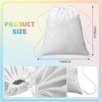 Saintrygo 12/6 Pcs Tie Dye Cotton Drawstring Bags Sublimation Blank Backpack - Image 2