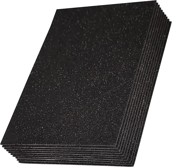 SALEMAR Black Sticky Glitter Foam Sheets by SALEMAR