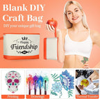Silkfly 15 Pcs Cotton Canvas Makeup Bags Cosmetic Zipper Bags 10.2 x 5.5 x 2'' - Image 4