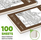 Soucolor Sketch Book 9x12, 100 Sheets Drawing Pad, Art Sketchbook - Image 2