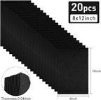 20 Pcs Black Felt Fabric Sheet 8" x 12" Assorted Color Felt Fabric Sheets - Image 2