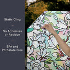 DKTIE Magnolia Pattern Stained Glass Window Film Floral Decorative Window - Image 3