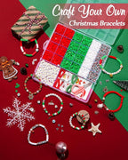 Goldwise Christmas Friendship Bracelet Kit-Christmas Clay Beads and White - Image 2